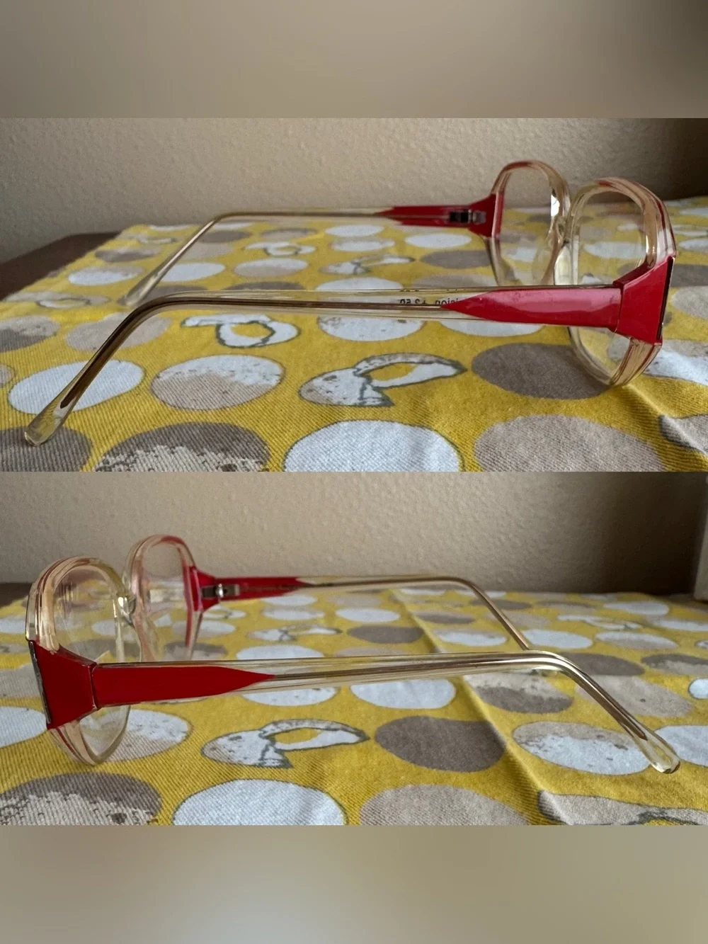 Vintage Magnivision red ombre reader glasses +2.50